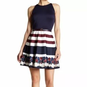 Ted Baker Annalie Rowing Stripe A-line Skater Dress Size 0